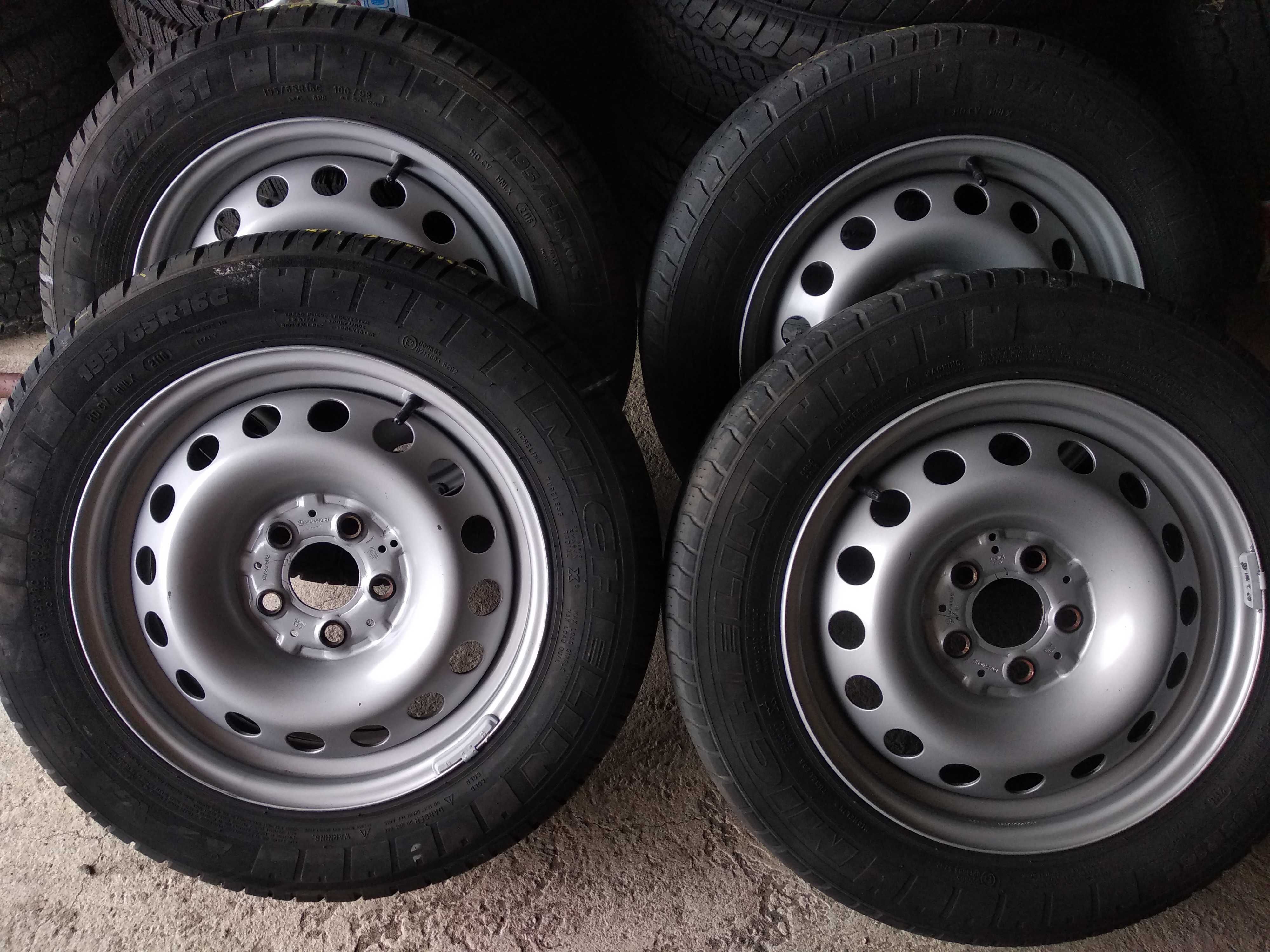 4x koła 5x112 Vito Viano z oponami 195/65/16C Michelin