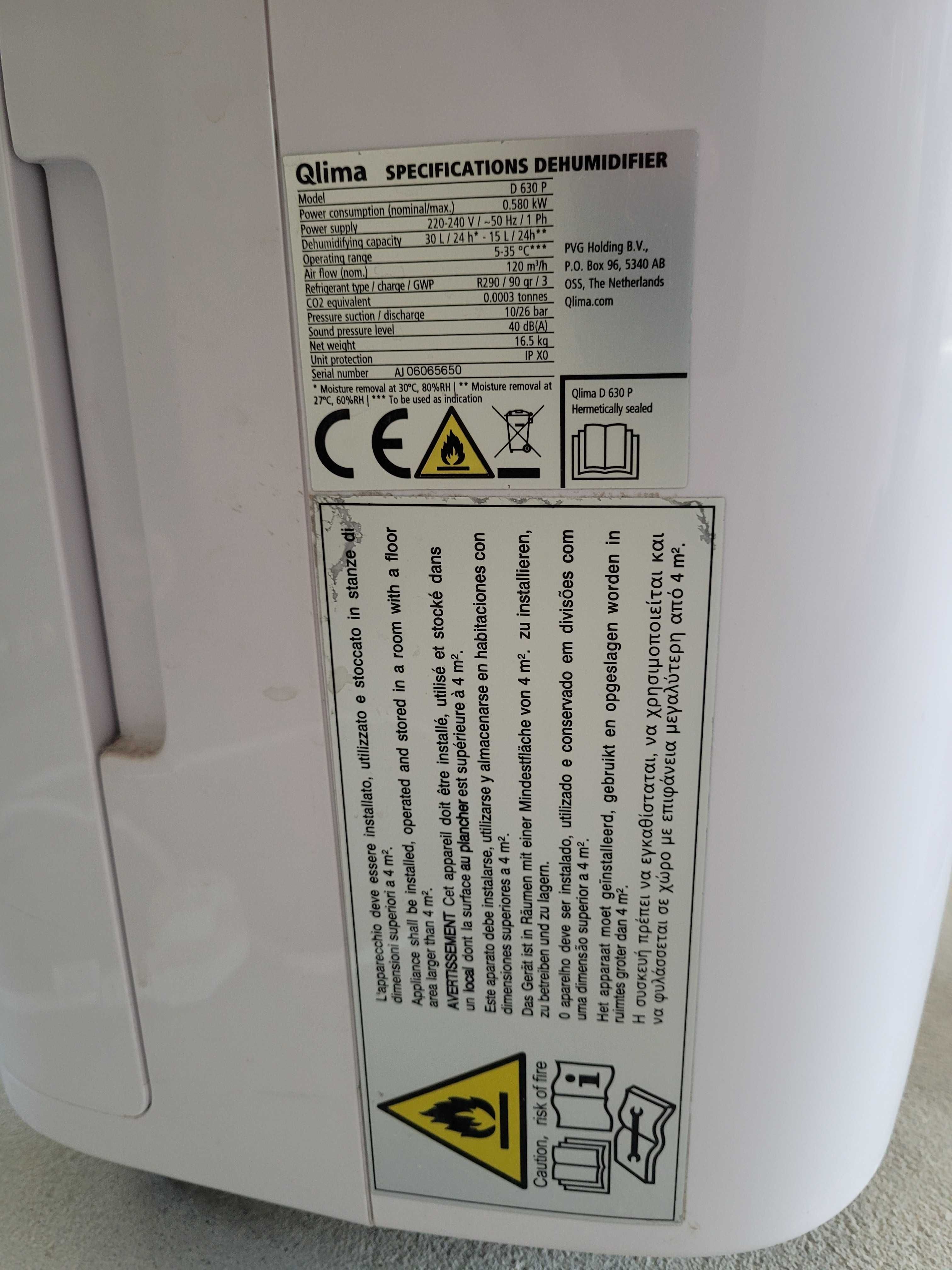 qlima osuszacz d630p