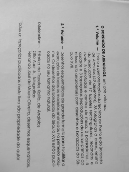 Livros "O Bordado de Arraiolos '