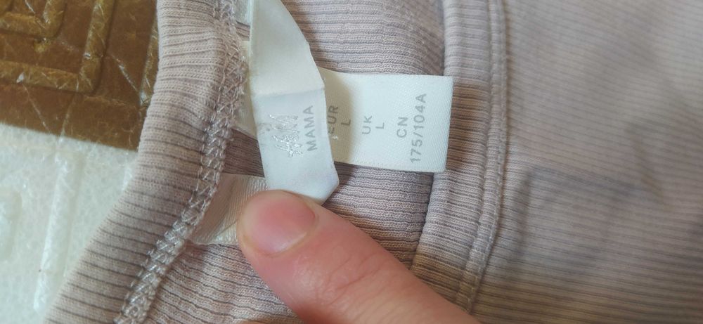 Футболка в рубчик для вагітних H&m L