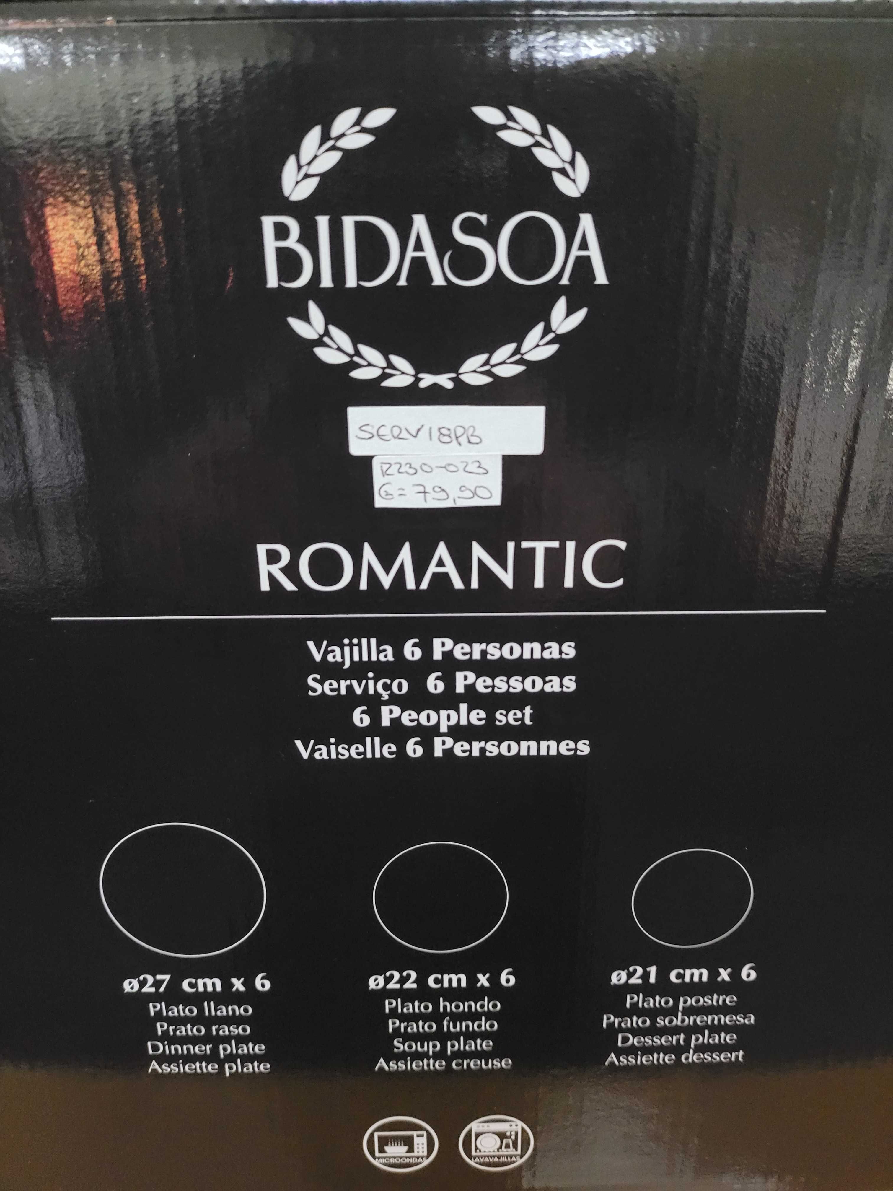 Serviço 6x Pessoas (pratos) Romantic BIDASOA
