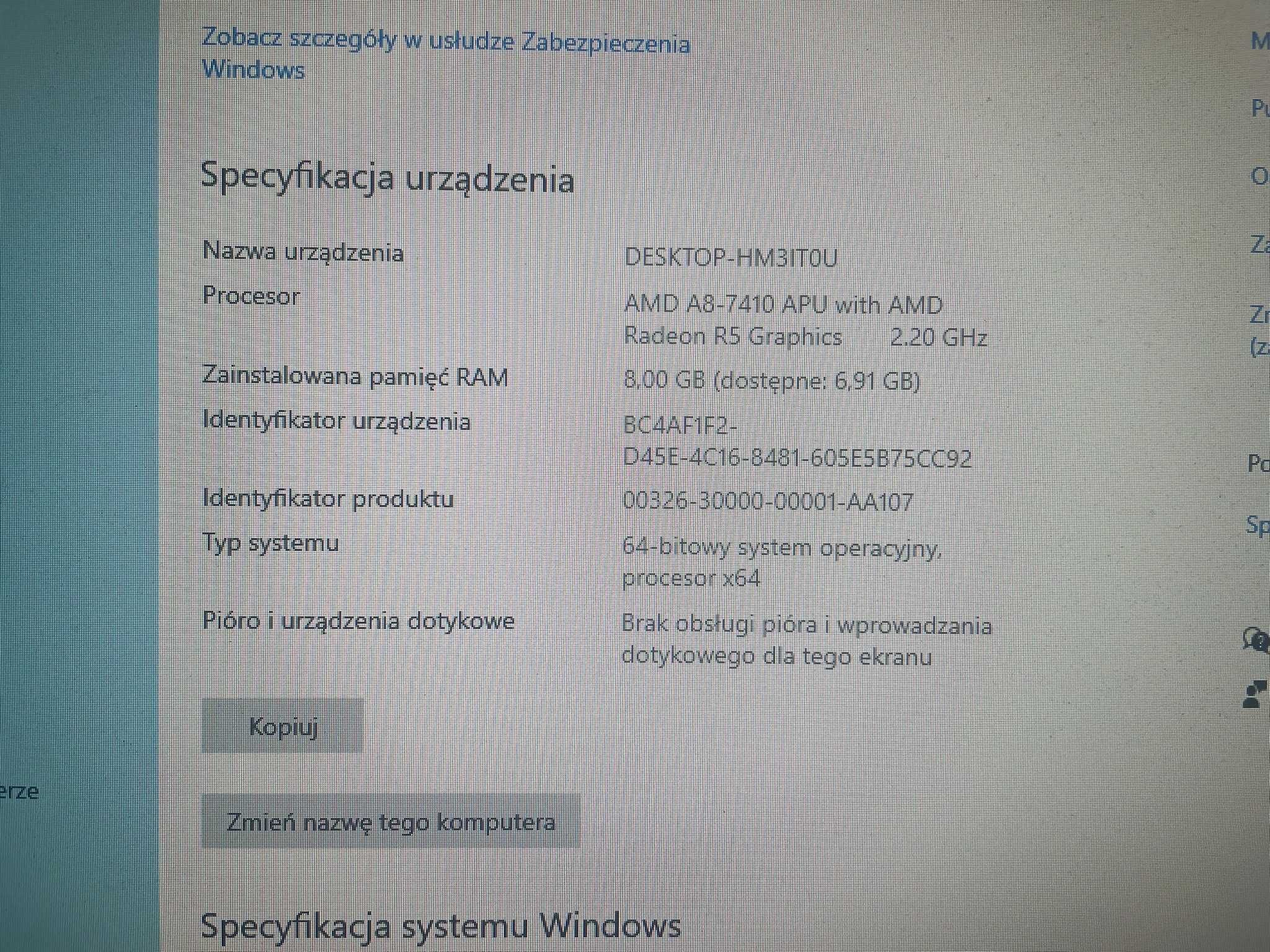 Komputer AiO All-in-ONE HP TPC-Q033-24 AMD A8-7410/1000GB/8GB