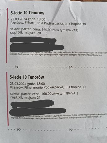Bilety na 10 tenorów Rzeszów