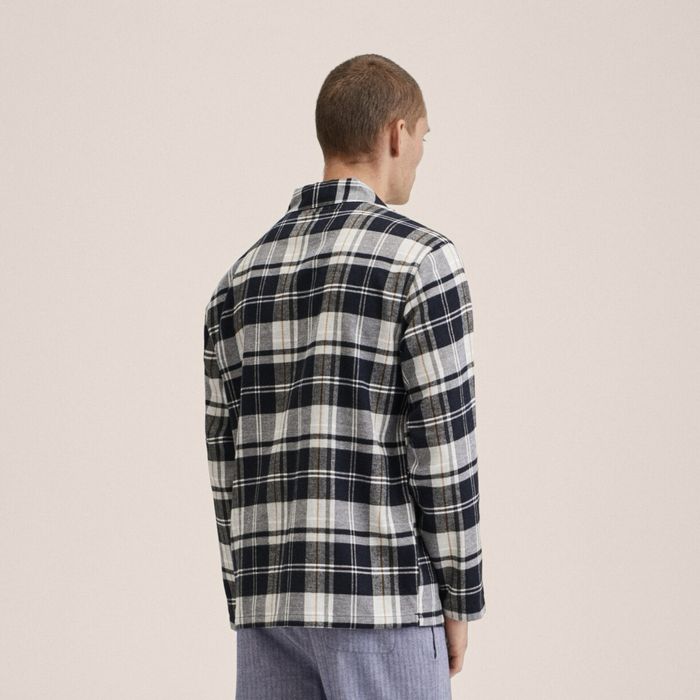 Чоловіча фланелева піжама Mango, сорочка фланелева манго, одяг для сну