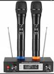 ALPOWL WXM zestaw 2 bezprzewodowych mikrofonów UHF dla DJ-a karaoke