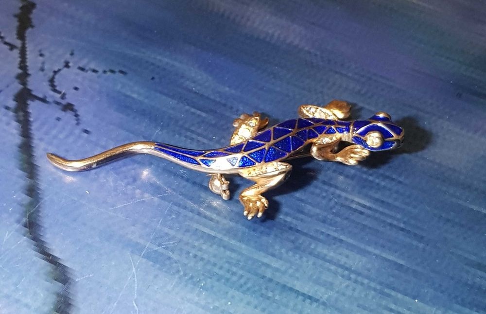 Брошь ящерица саламандра