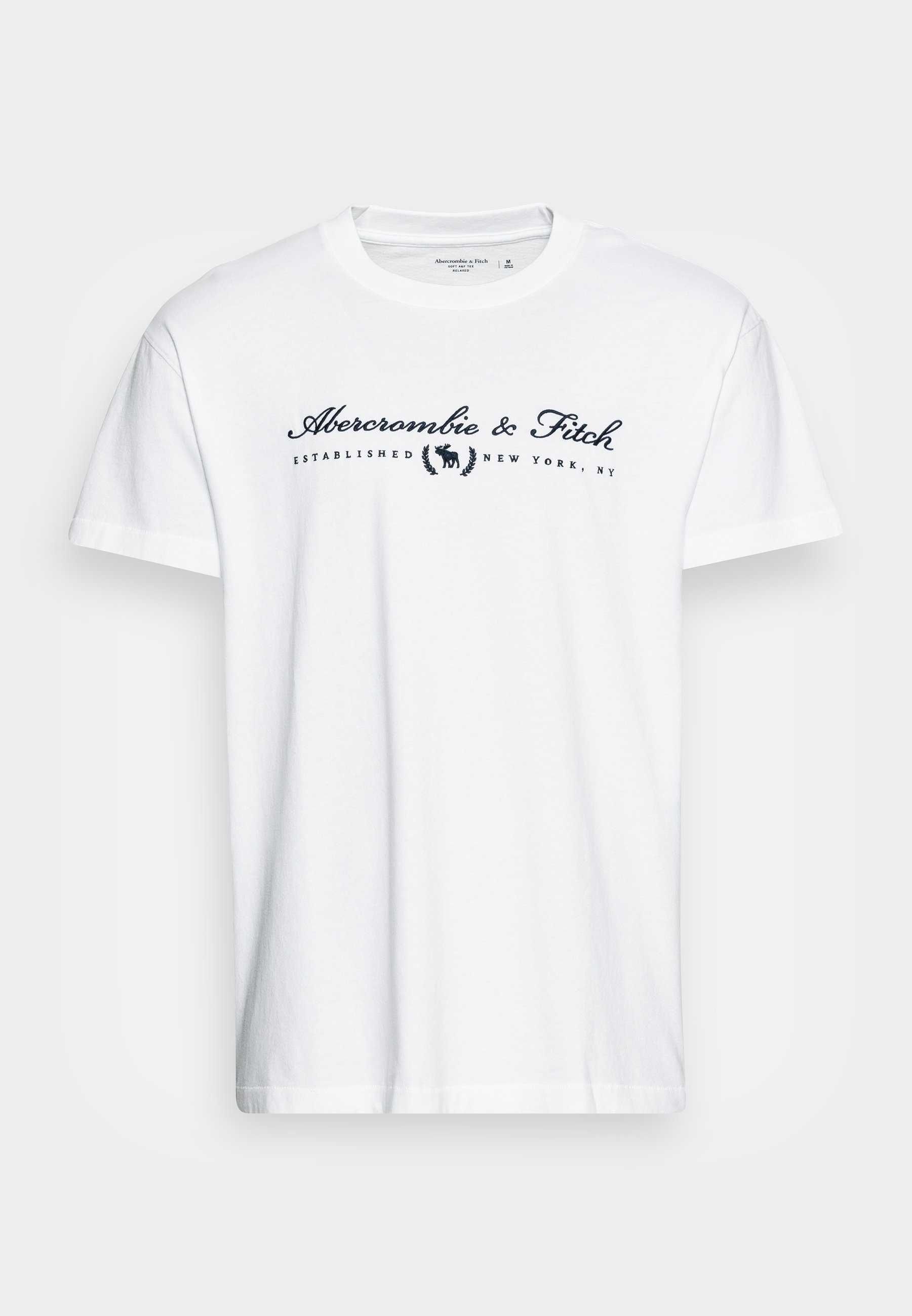 Abercrombie & Fitch Koszulka T-shirt męska  biała z USA XL