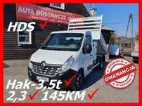 Renault Master  2,3 145KM Wywrotka  3,5t na HAKU HDS/ ŻURAW Bliźniak KLIMA