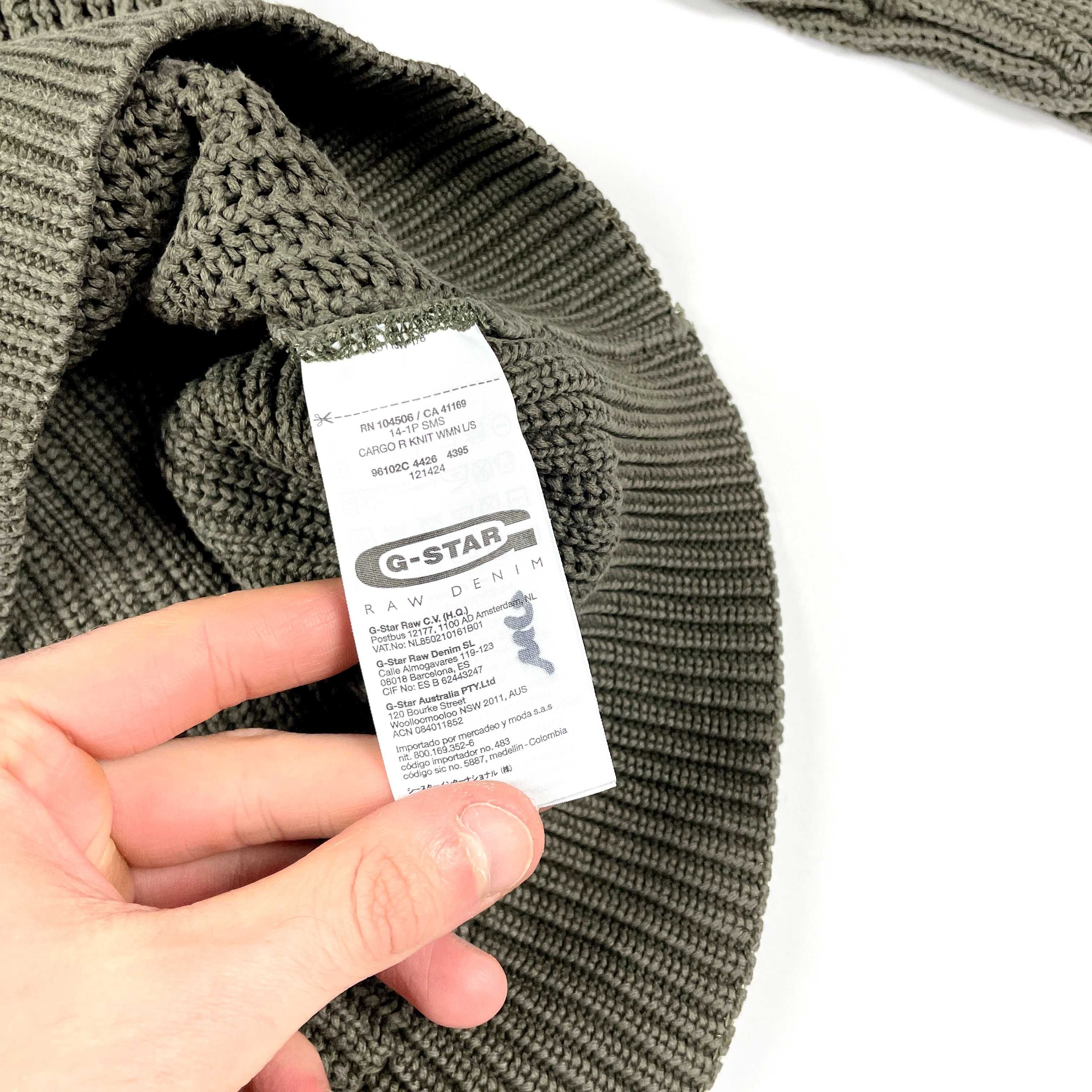 Vintage G-star Raw Denim sweter z dzianiny knit retro 90s y2k (S)