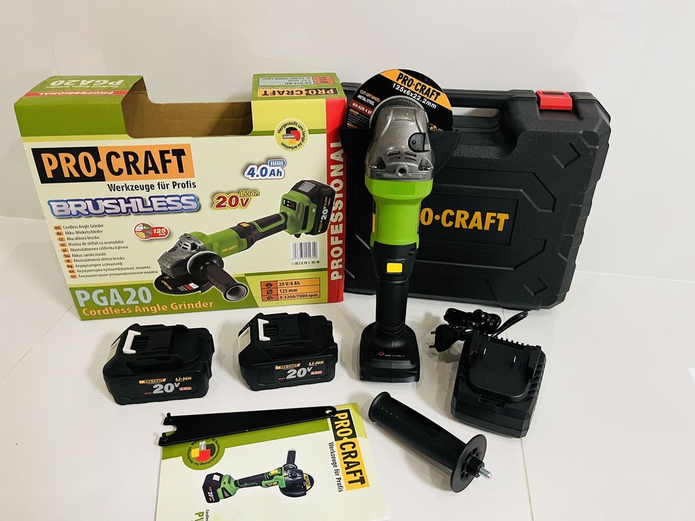 Акція! Акумуляторна болгарка Procraft pga20 (без АКБ та ЗП)