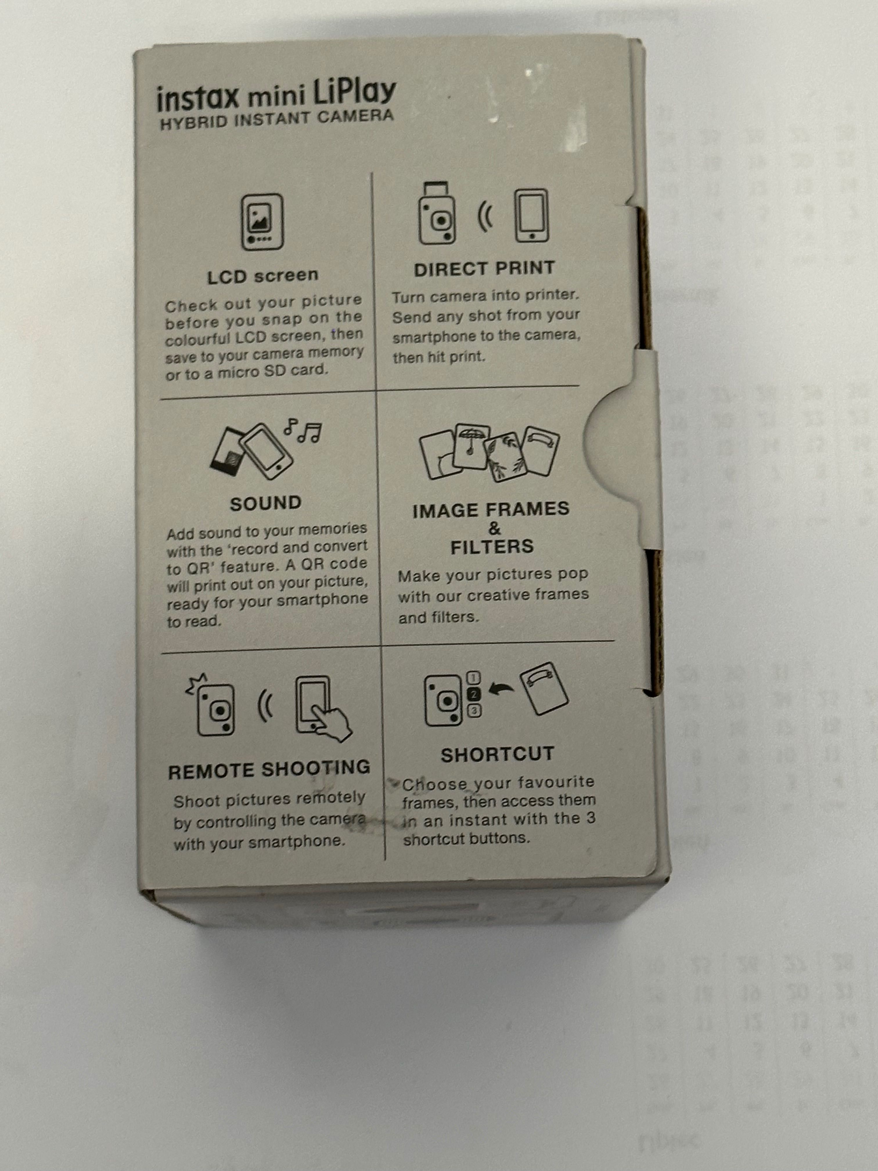 Aparat Instax mini LiPlay Hybrid instant camera Biały