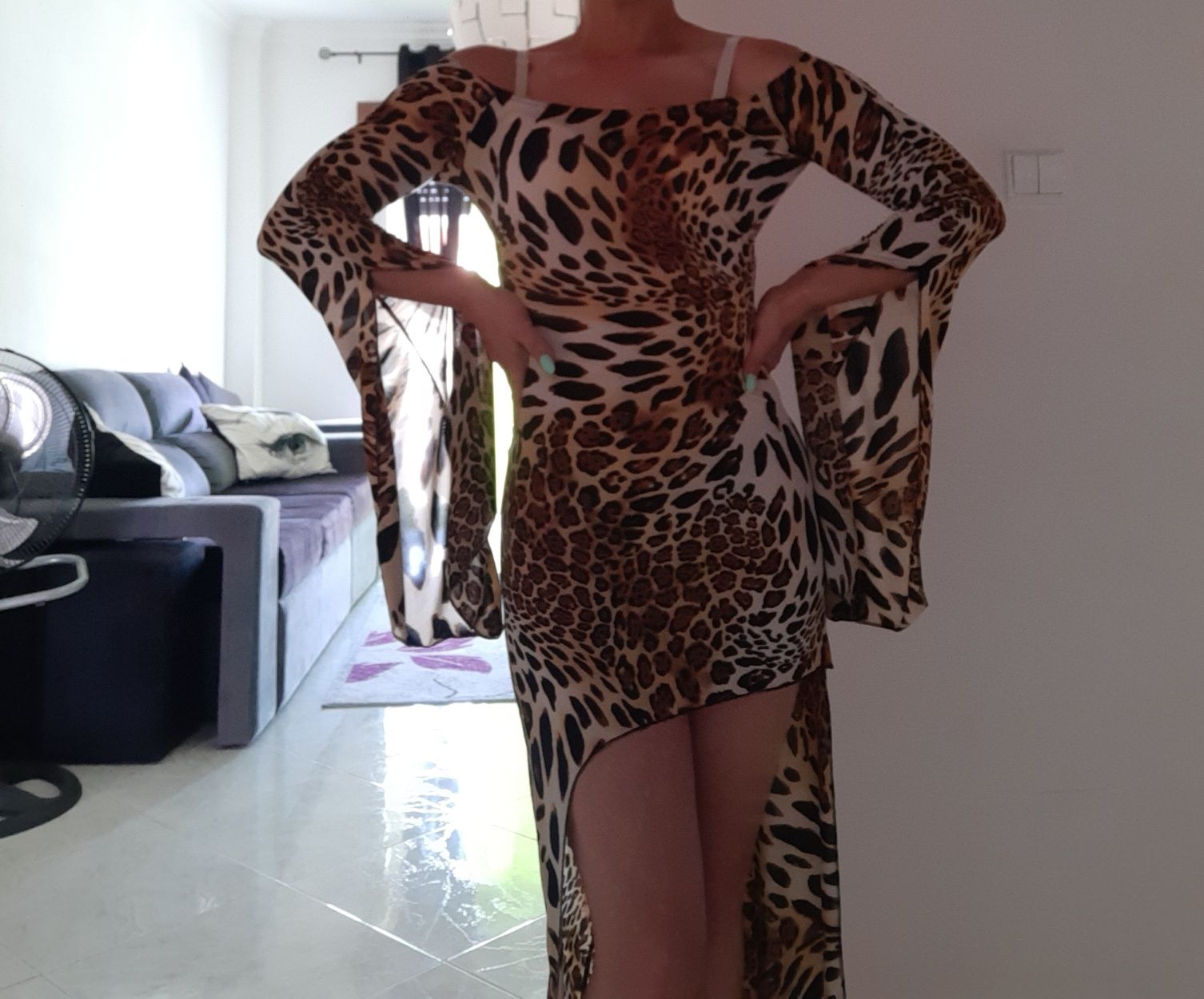 Vestido de verão, padrão leopardo