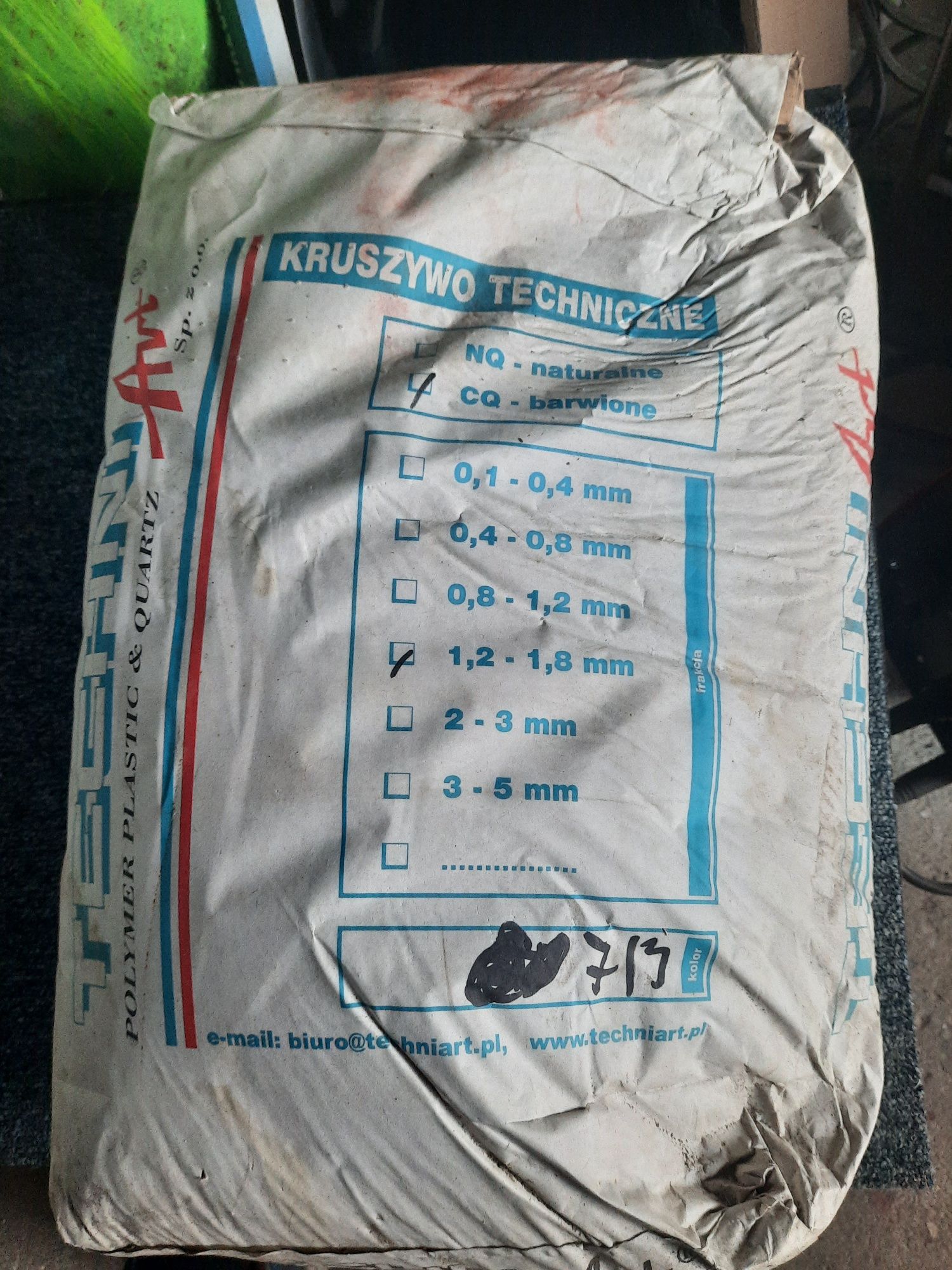 Kruszywo techniczne do tynku mozaikowego