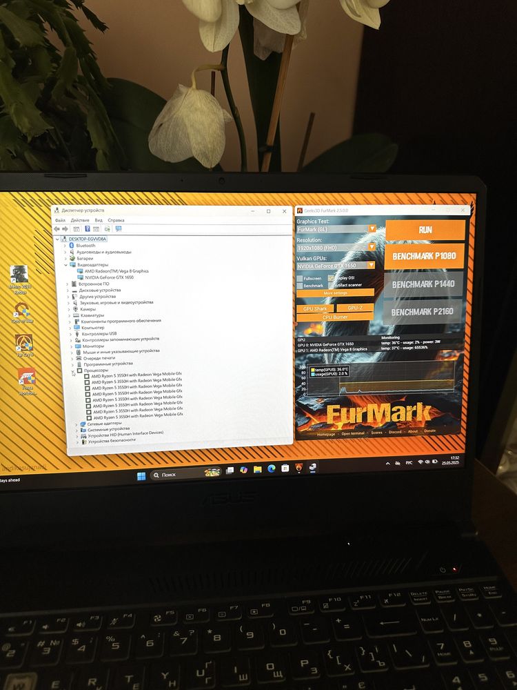 ‼️Asus Tuf‼️ОЗУ-32GB/GTX1050/512ГБ/Windows 11 Home!!!