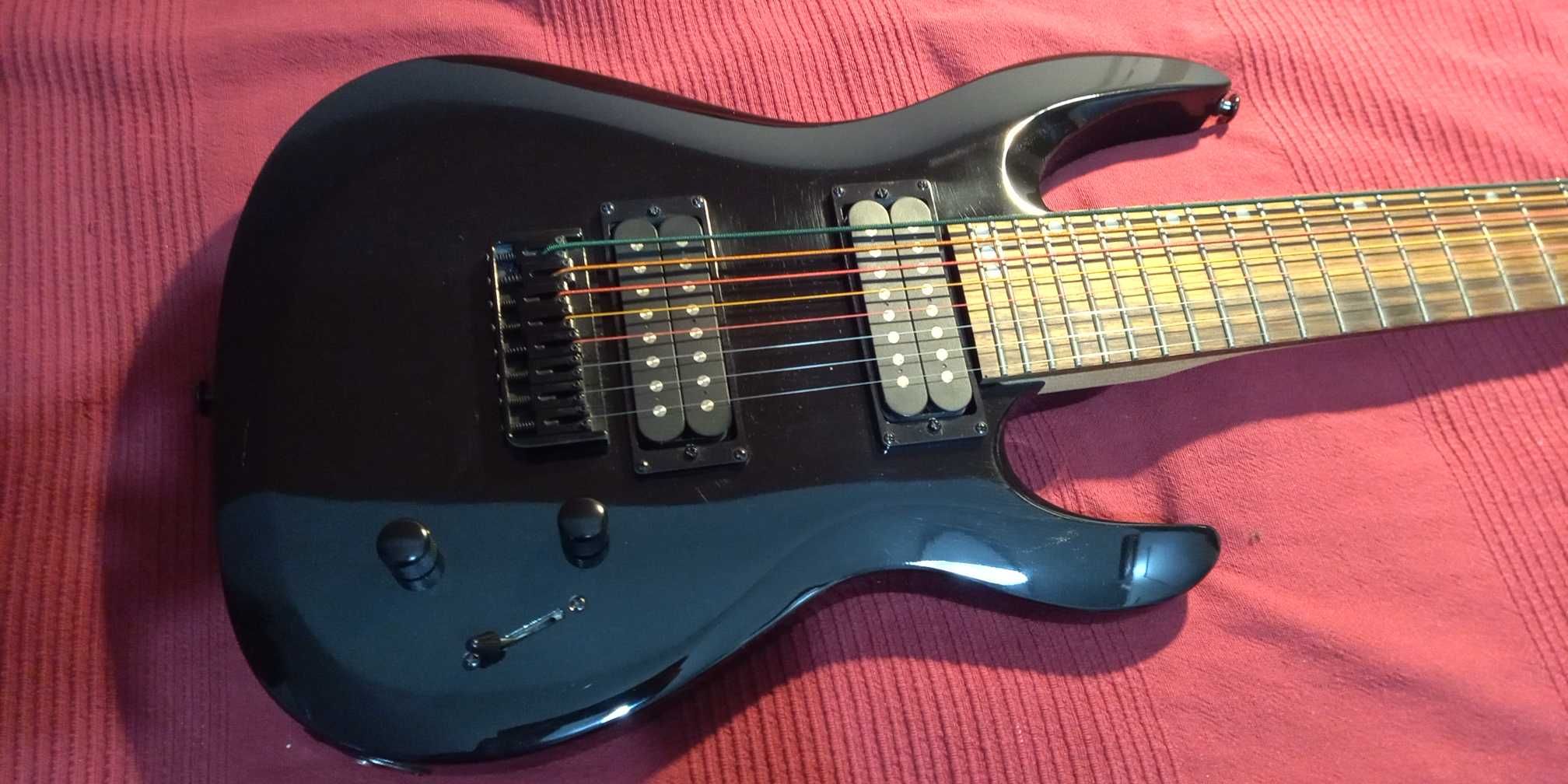 Gitara elektryczna 8-strunowa Harley Benton R 458 BK Progressiv Series
