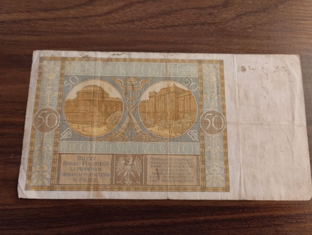 50zł stary banknot 1929