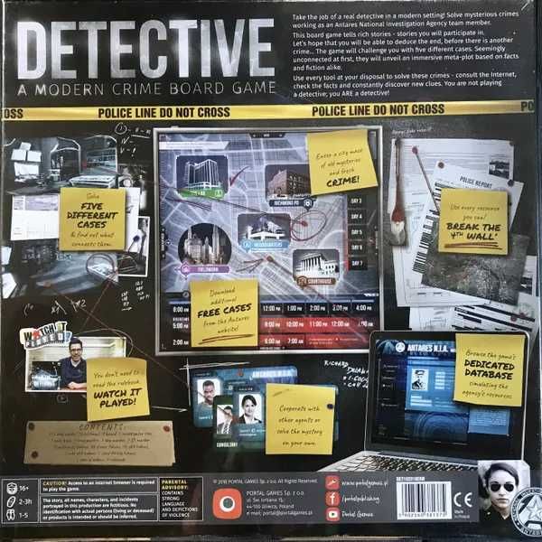 Jogo Tabuleiro/mesa - Dune House Secrets / Detective A Modern Crime BG