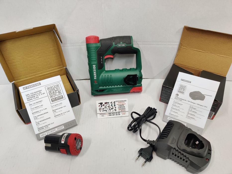 НОВ аккумуляторный степлер с Германии Parkside PAT 12 B2/акумуляторний