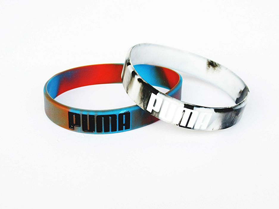 Bransoletki silikonowe PUMA mix kolor komplet 2 sztuki prezent
