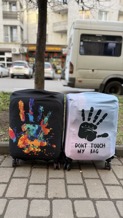 Чохол на валізу з принтом  Захисний чохол для чемодана