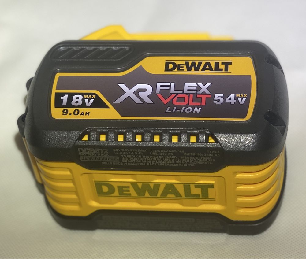 Акумулятори Dewalt Flexvolt / XR 18/54v -9ah -21700/18650