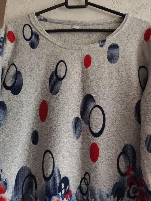 Bluzka z bawełną z długimi rękawami rozm 44.