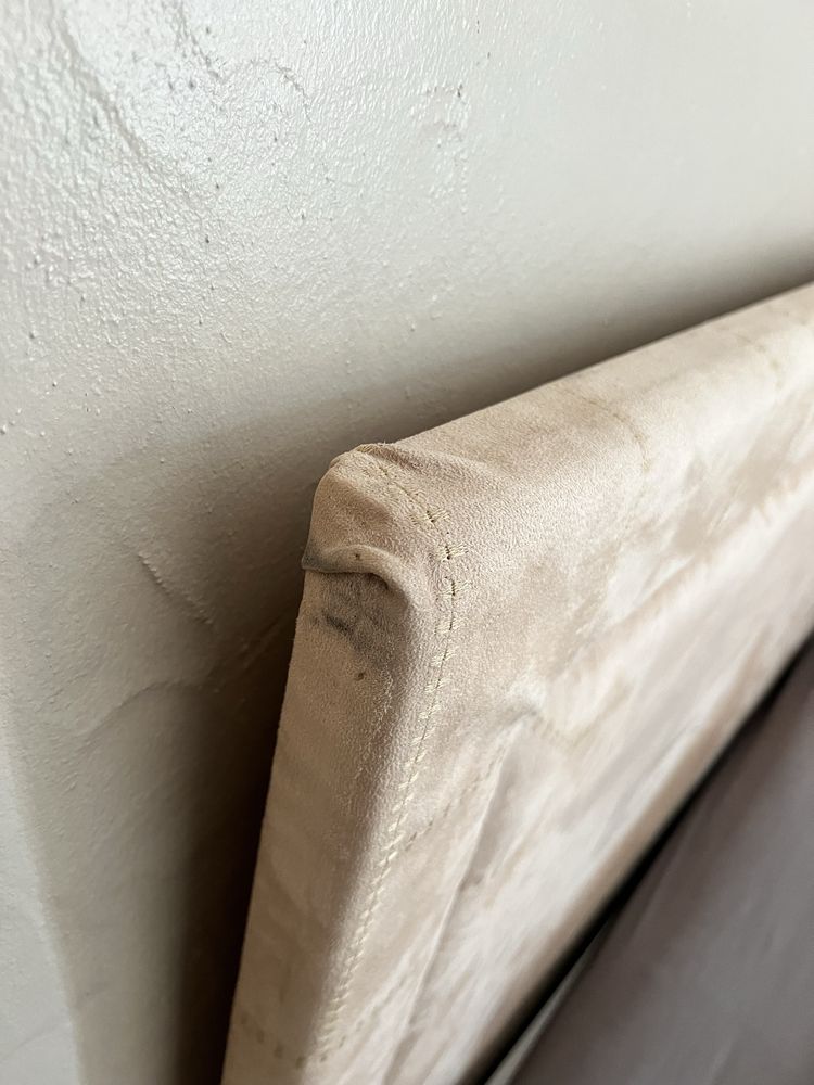 Cabeceira de cama bege/creme 160cm