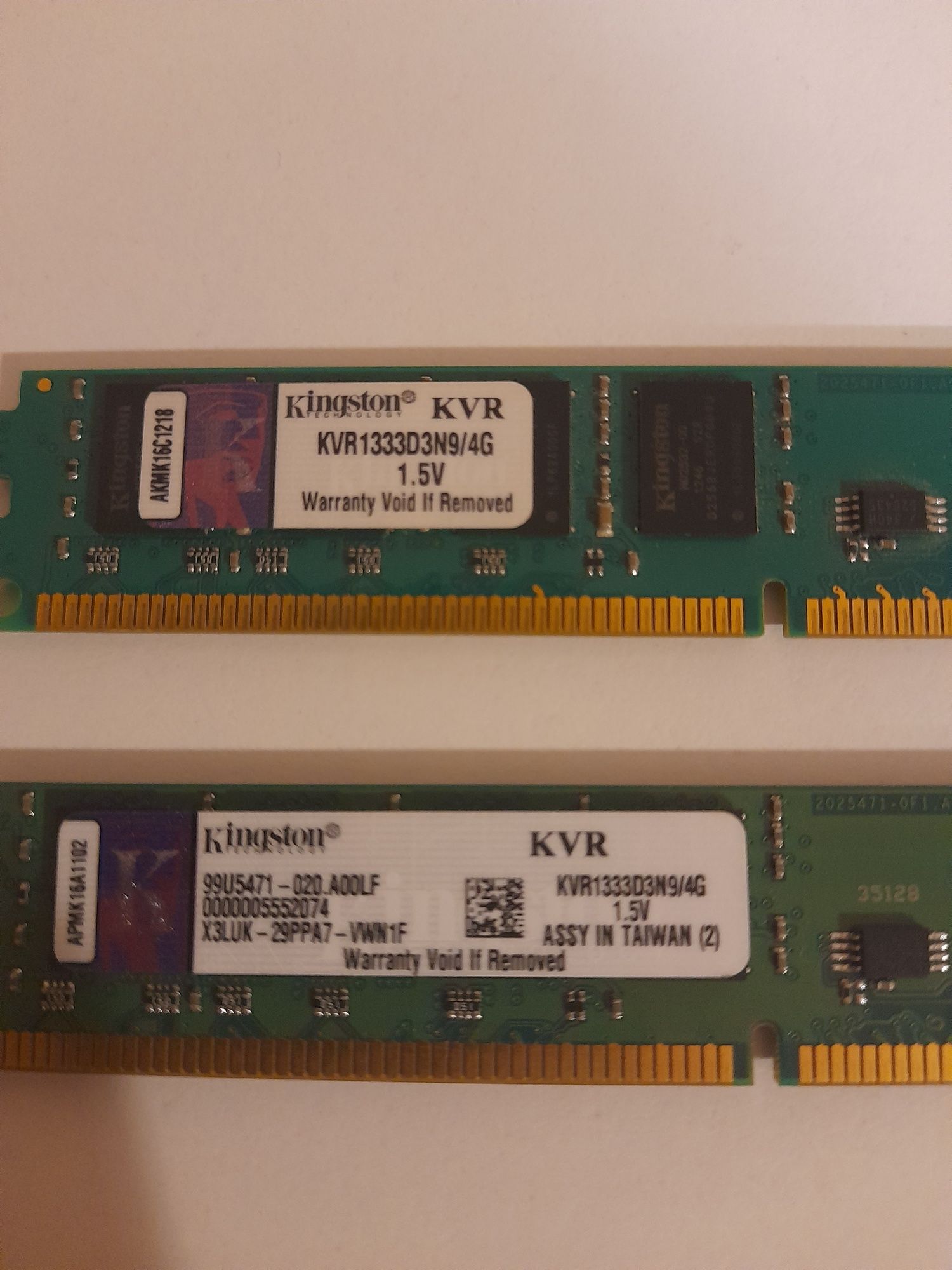 Pamięć ram kingston kvr1333D3N9/4G x2 DDR3