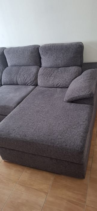 Sofá Top em tecido cinzento escuro