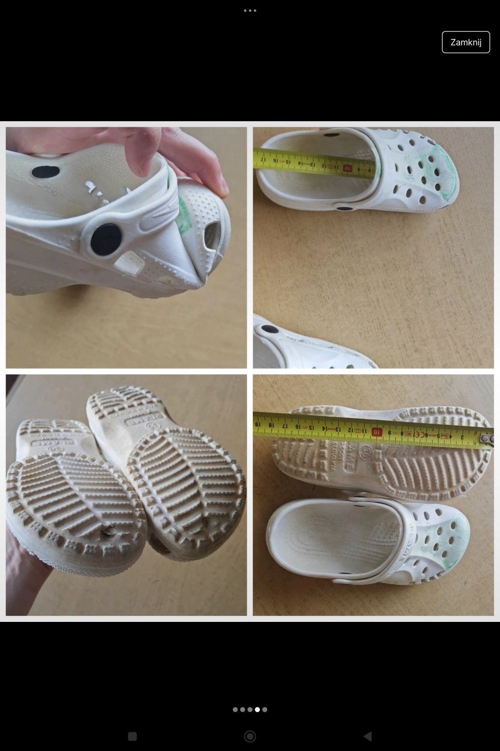 Plame 30 buty do wody typu crocks klapki z pianki
Białe buty do wody t