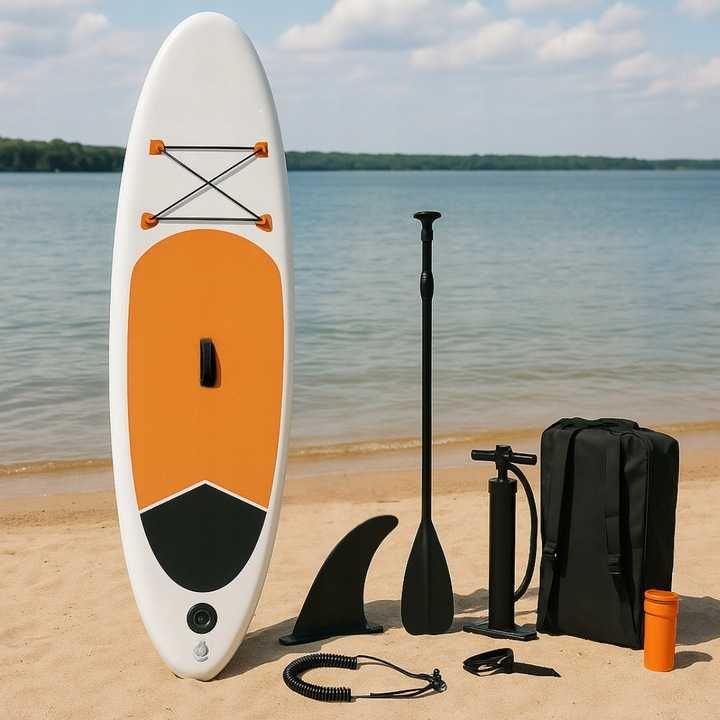 DUŻA Deska Sup 350 x 81cm Do Pływania Dmuchana Stand UP Paddle Wiosło