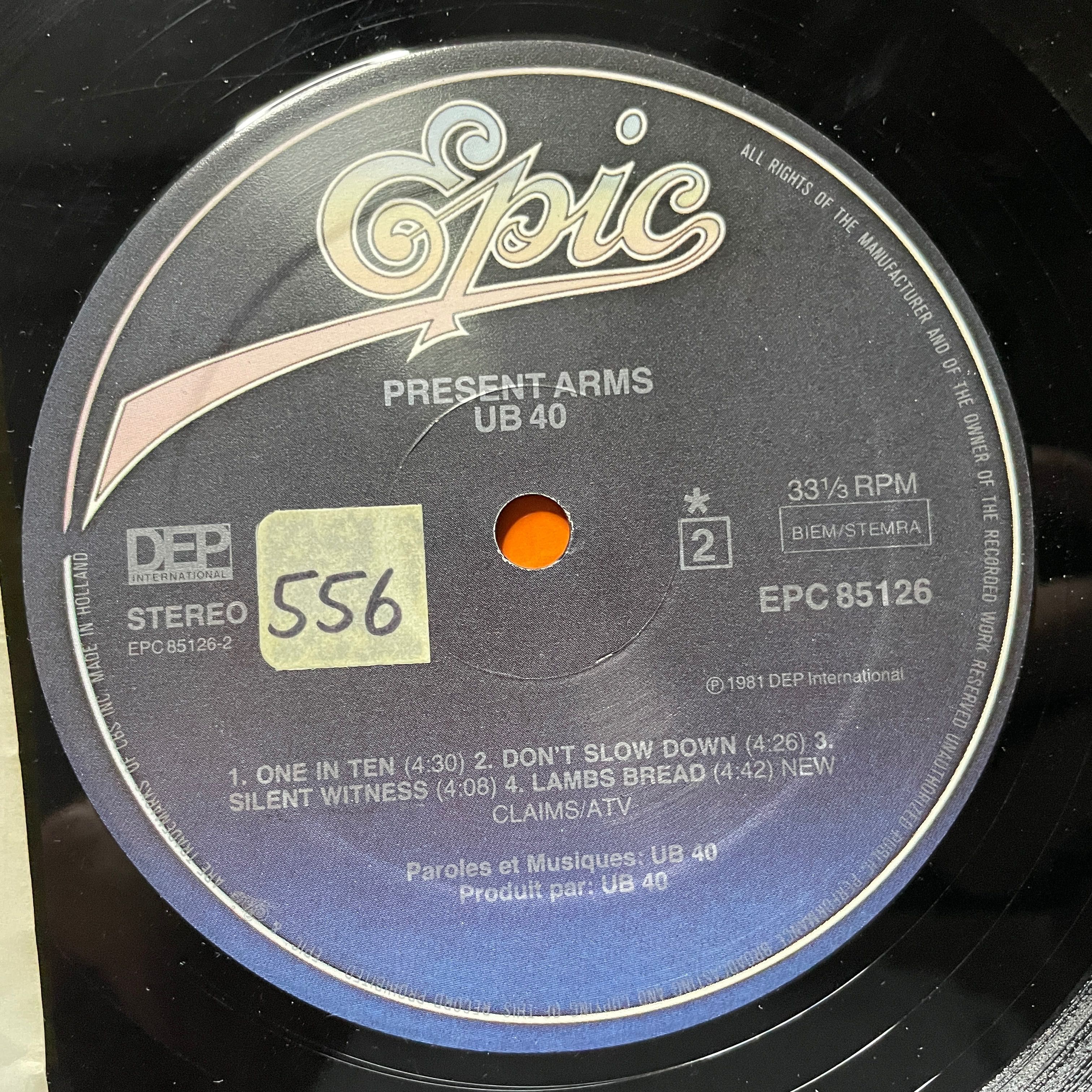 Present Arms UB40 [stan: EX] k1