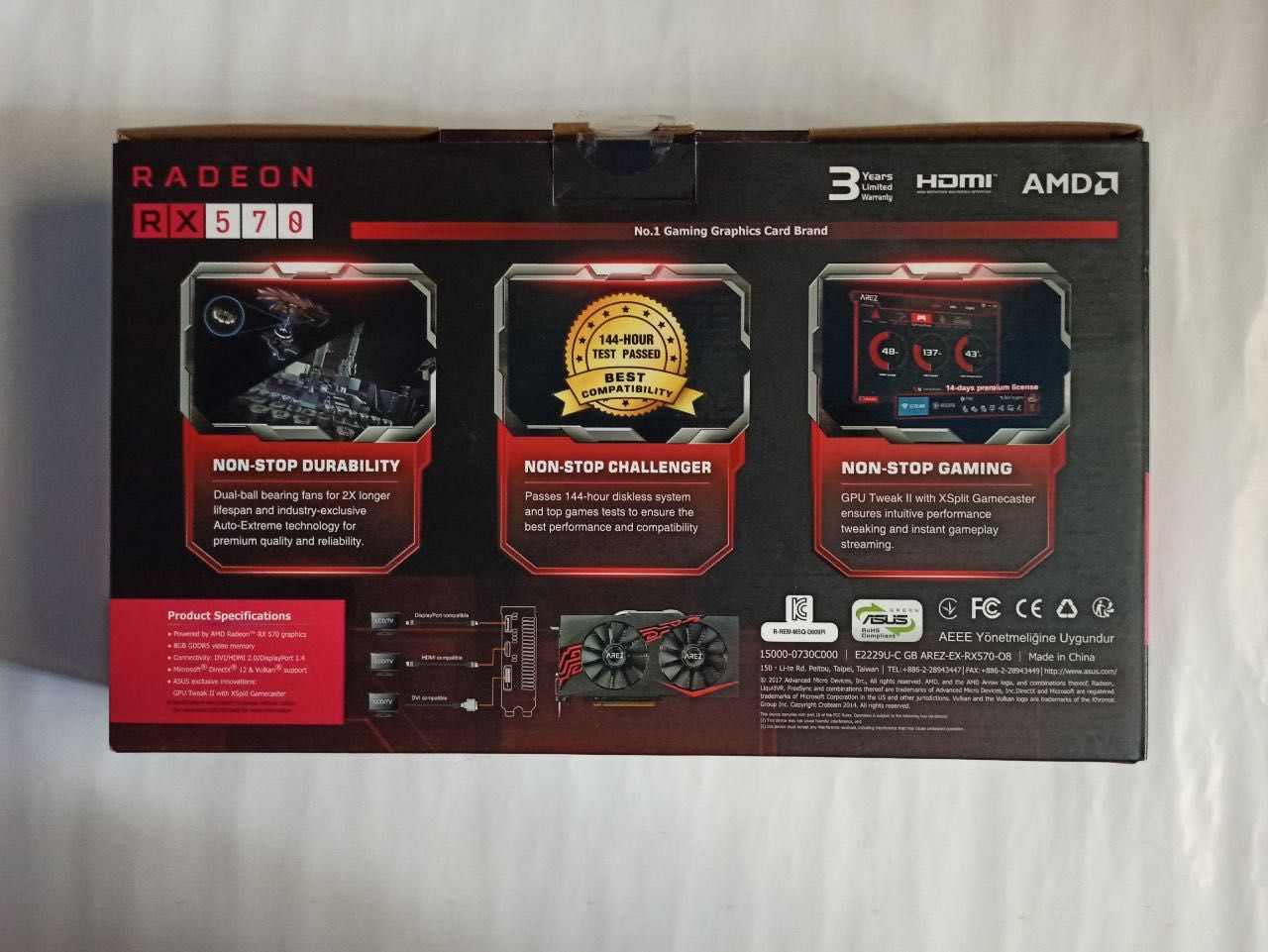 Asus AREZ Radeon RX 570 OC 8 Gb