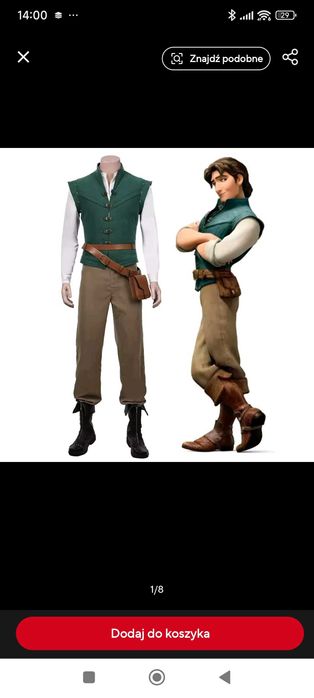 Strój karnawałowy Flynn Rider ko ok