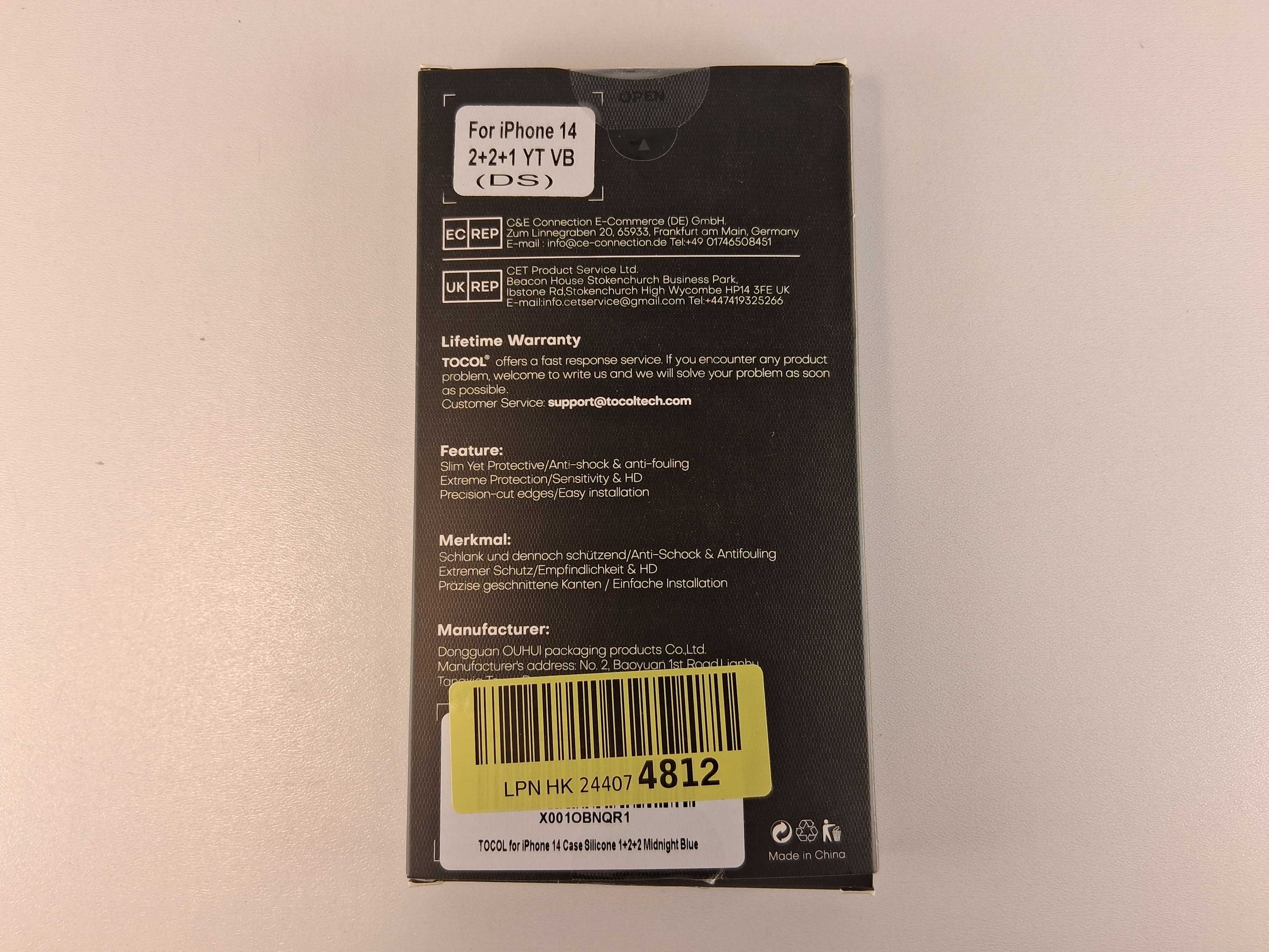 Y108 Zestaw Ochronny Do Iphone 14 TOCOL Etui Szkło Obiektywy