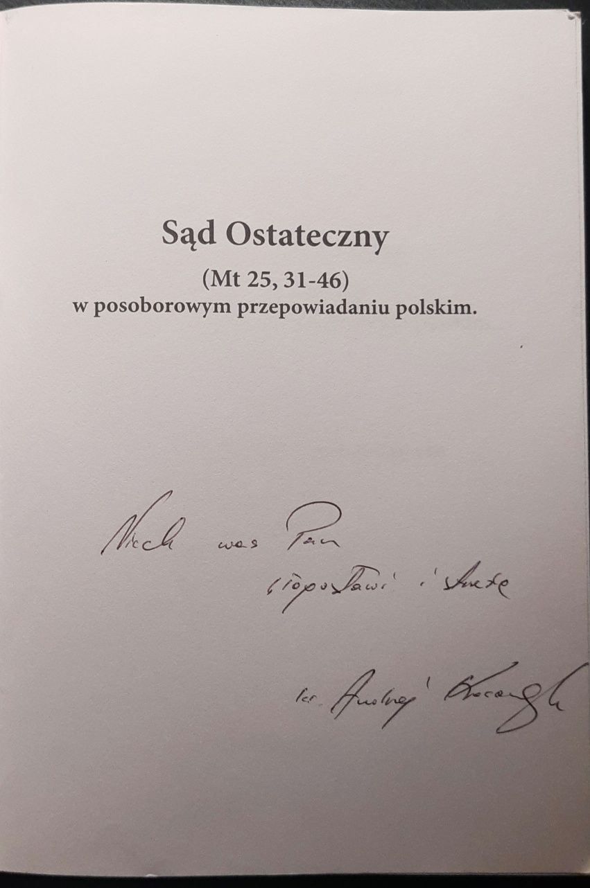 Książka "Sąd ostateczny w posoborowym przepowiadaniu polskim"