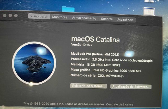 Macbook Pro i7 512SSD 16GB + Drive DVD