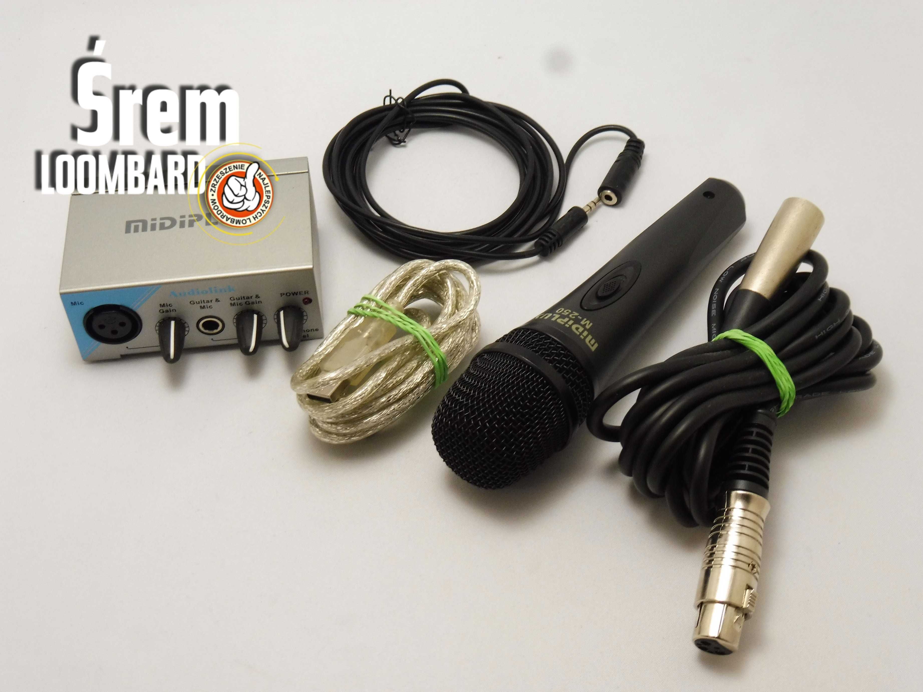 Interfejs MIDIPLUS Audiolink, mikrofon, okablowanie, db stan!