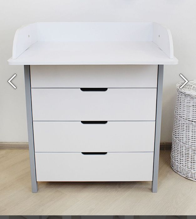 Комод пеленатор "Monochrome" сіро-білий Ovalbed