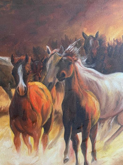 Obraz olejny ,,J.Konopczak 1986r." 115x85