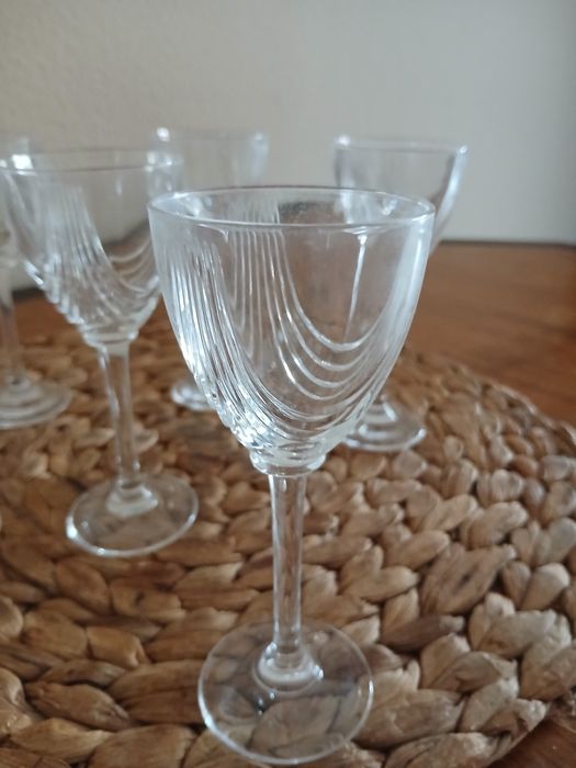 6 calices de licor em cristal