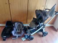 Conjunto BebéConfort Elea - ovo, carrinho, base isofix