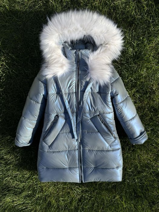Зимова куртка пуховик для дівчинки 128 см