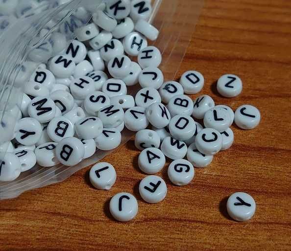 1400 Letras e símbolos para acessórios bijuteria artesanato 7x4mm NOVO