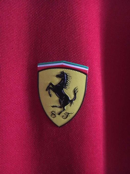 Puma Scuderia Ferrari Manga Comprida Zip Up Vermelho e Branco Tamanh/L