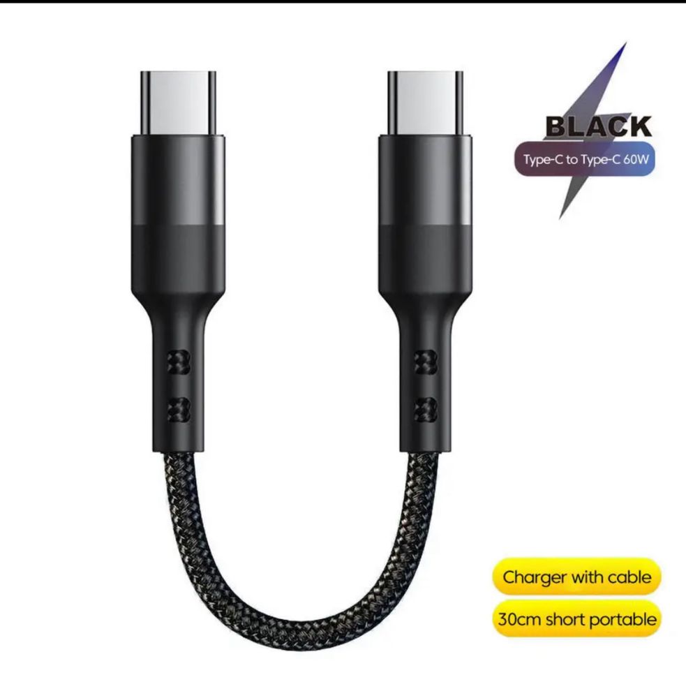 Kabel usb c - usb c 30 cm Car Apple Android Auto
