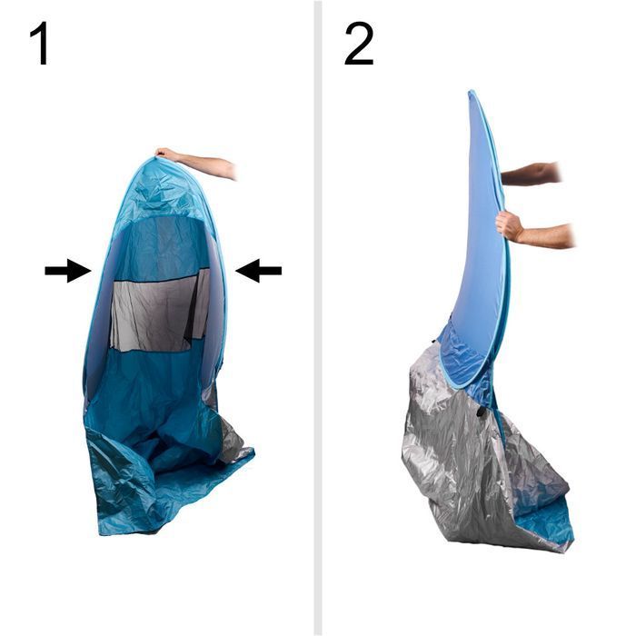 Namiot Plażowy Samorozkładający Ogrodowy Turystyczny Niebieski UV