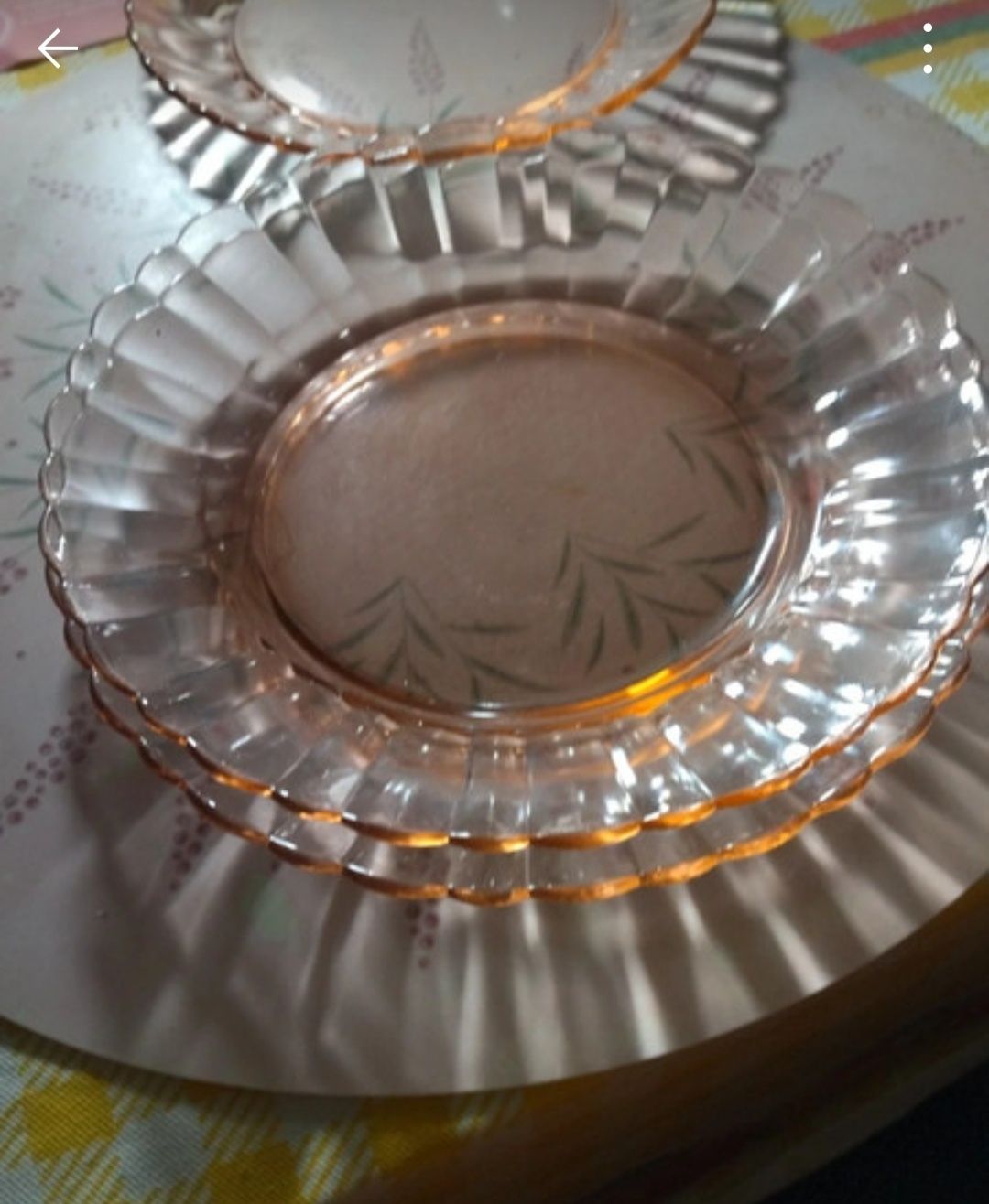 Conjunto de 18 pratos rosé, arcoroc
