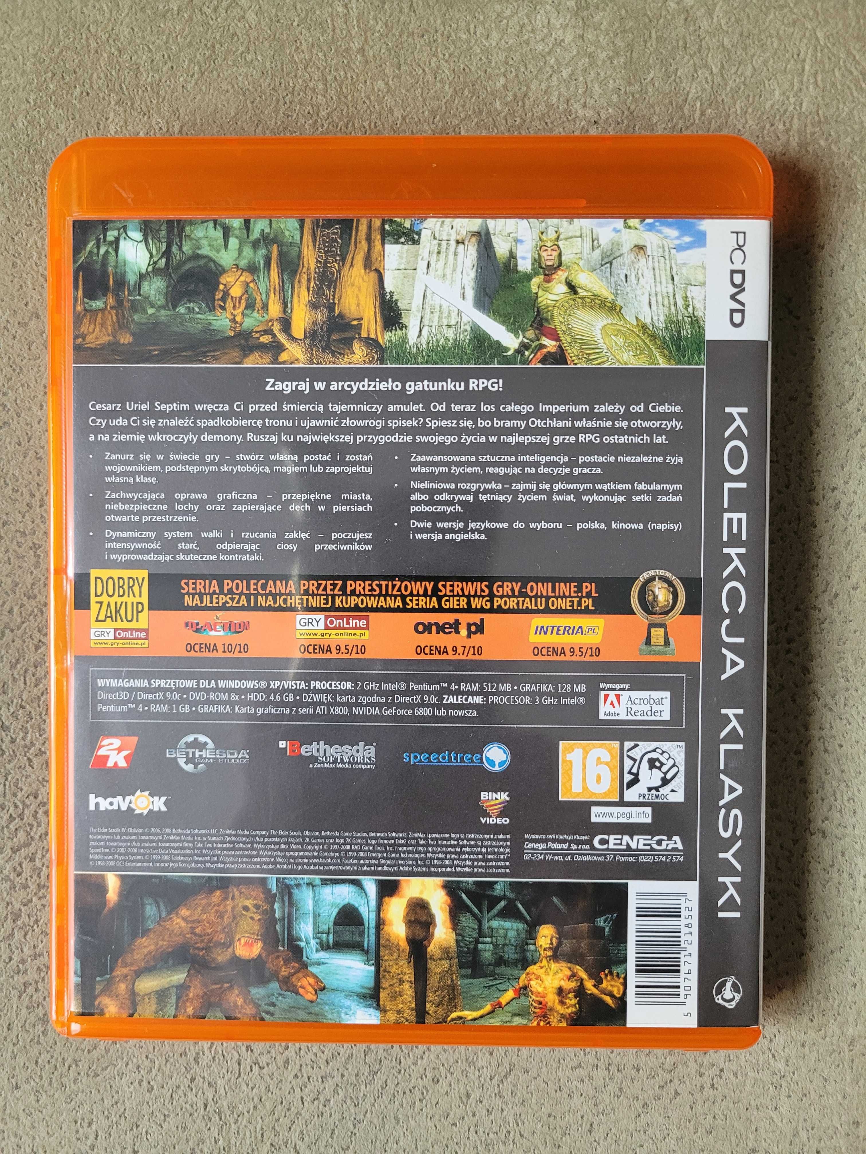 The Elder Scrolls IV Oblivion gra DVD