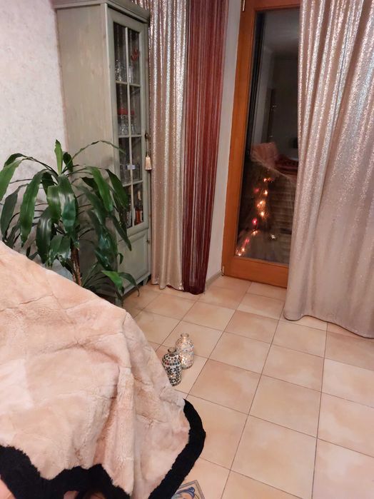 Коврик-плед из натурального меха ручной работы